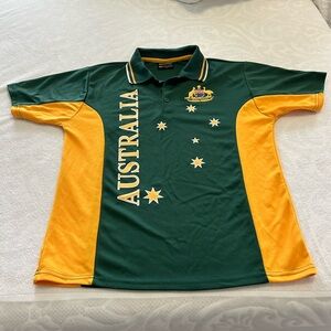 Australia men’s national soccer polo jersey.  Medium. Gently worn.